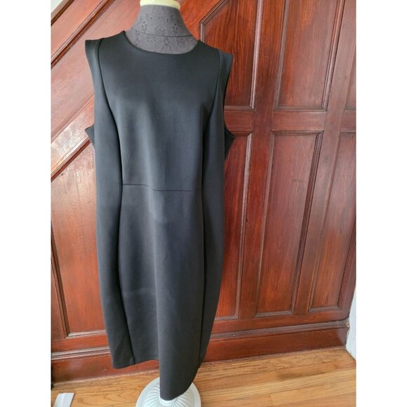 Calvin Klein Womens Black Sleeveless Sheath Dress Size 20W Polyester/Spandex - Picture 1 of 7